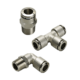 Brass push-in fittings